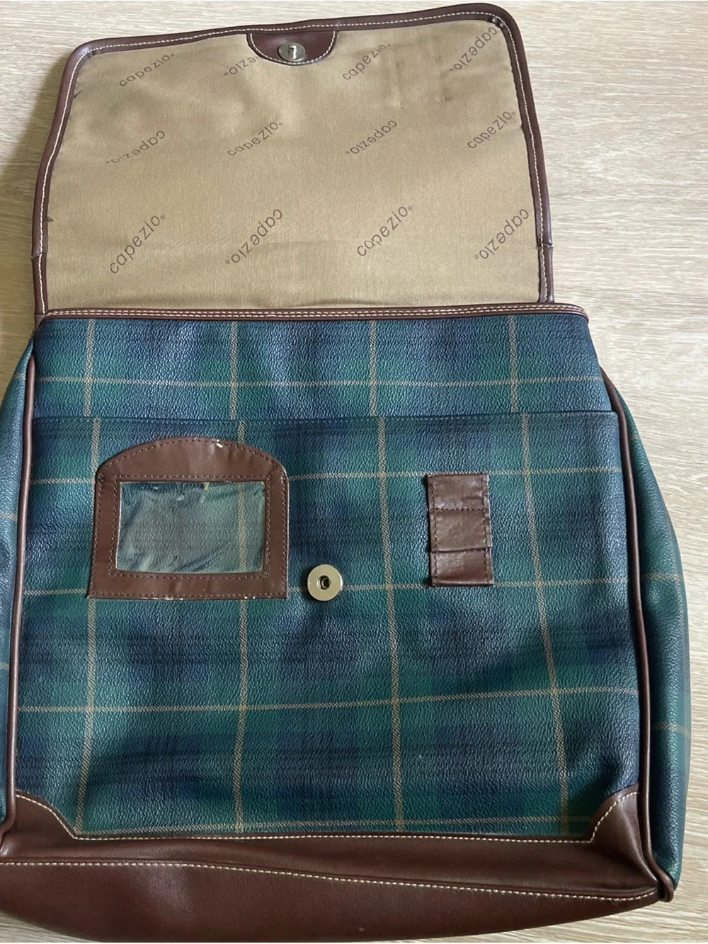 Capezio Tartan Plaid messenger laptop backpack bag